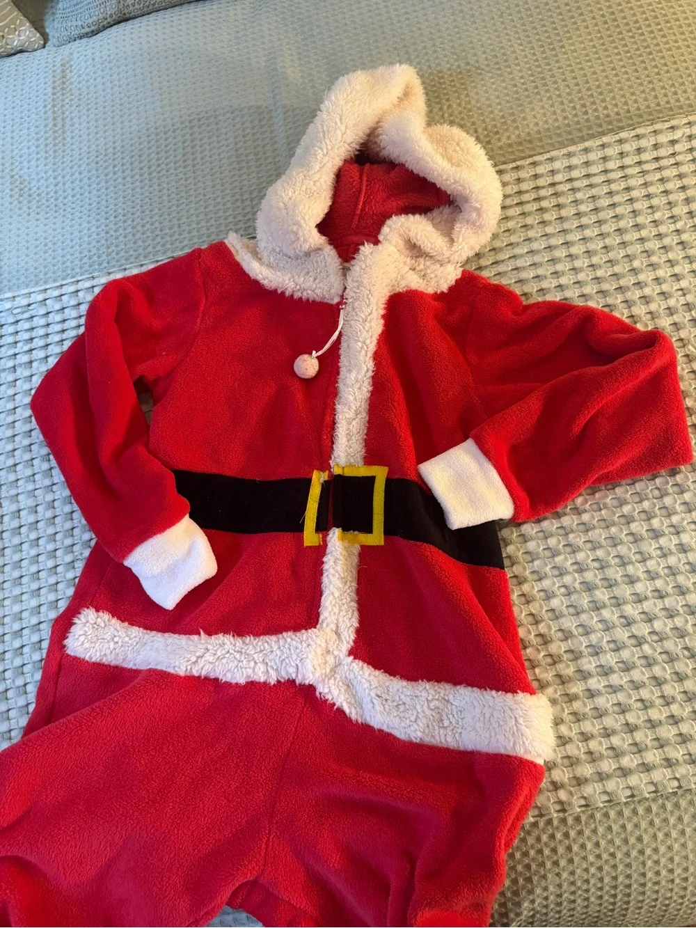Francesca's Red Santa Hooded Onesie